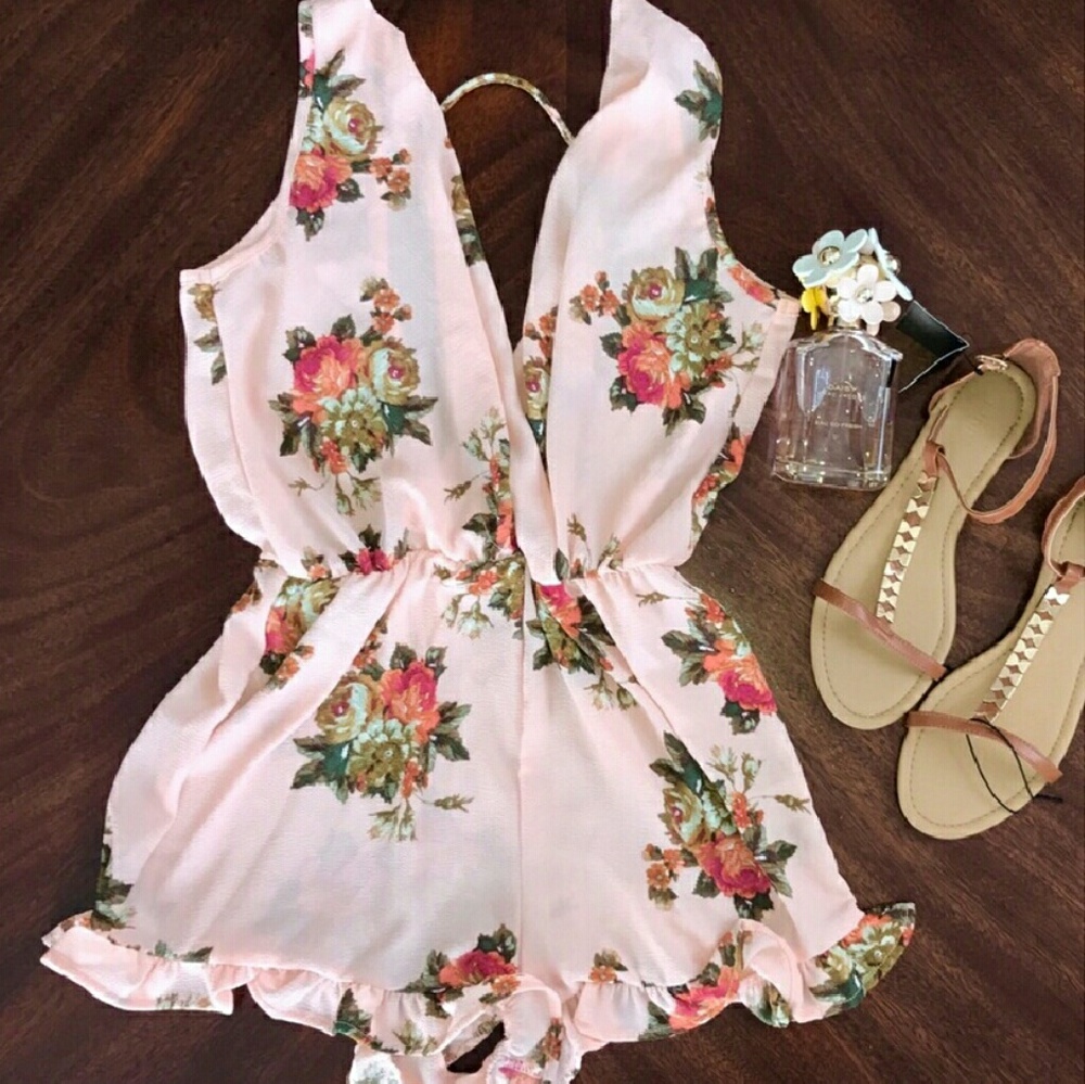 New Floral Romper - Picture 1 of 3